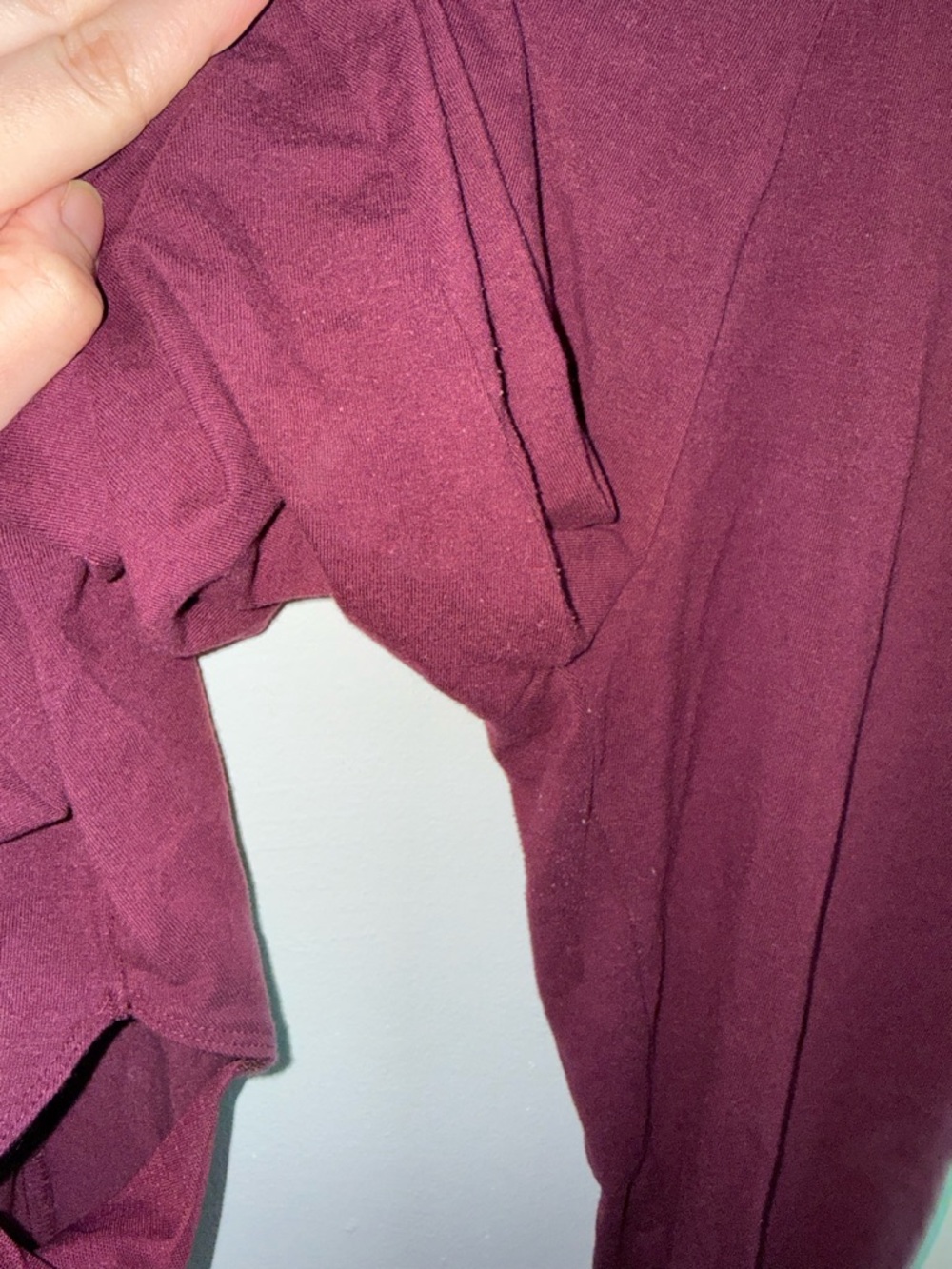 Victoria Sport Strappy Lattice Mesh Leggings Plum Purple M - Picture 3 of 8